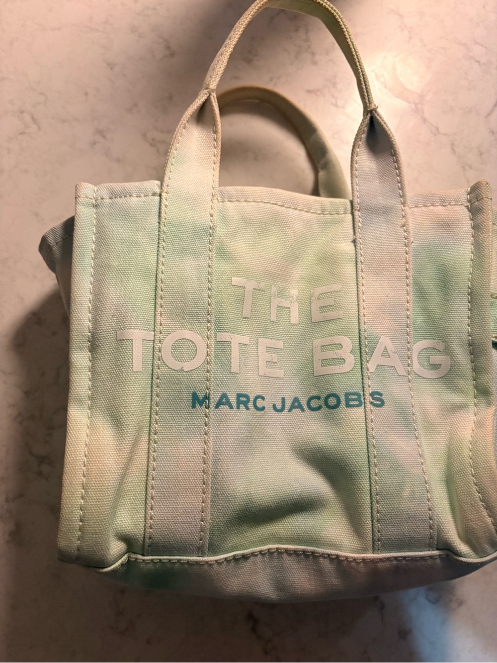Marc Jacobs Mini Tote in Mint and Aqua Tie-Dye